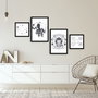 Wallity Cuadro Decorativo de 4 Piezas en MDF y PVC Multicolor